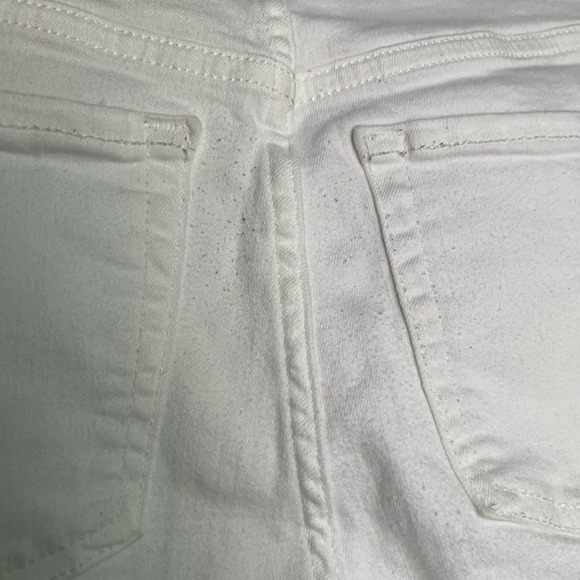 Free People Busted Knee Skinny Fit Jeans White Distressed #OB636273R Size 27 - Picture 12 of 13